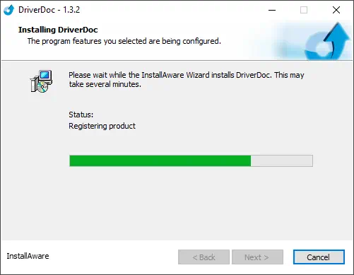Ход инсталляции DriverDoc
