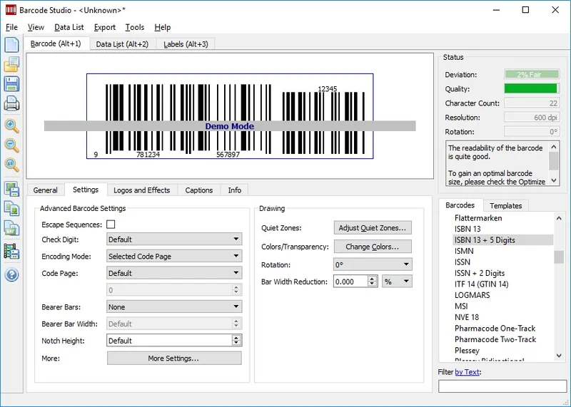 Приложение DataMatrix BarCode