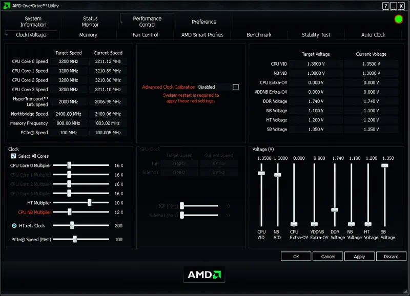 Программа AMD Overdrive