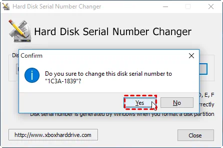 Работа с Hard Disk Serial Number Changer