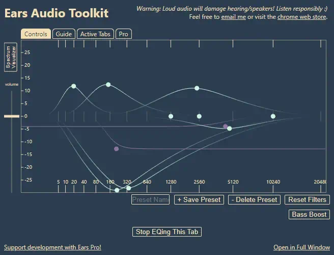 Приложение Ears Audio Toolkit