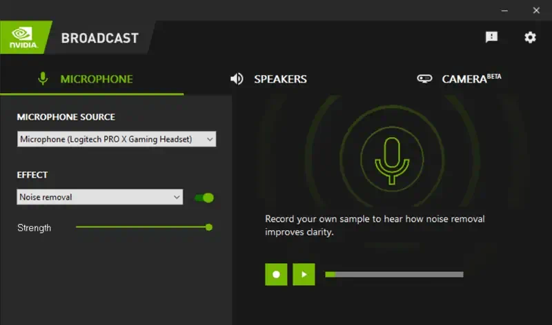 Программа NVIDIA Broadcast