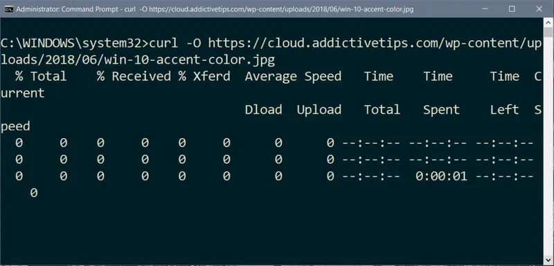 curl для Windows 10