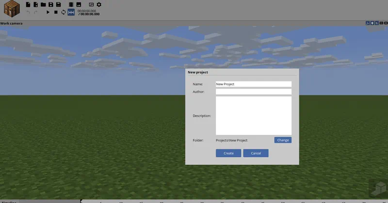 Работа с Mine imator