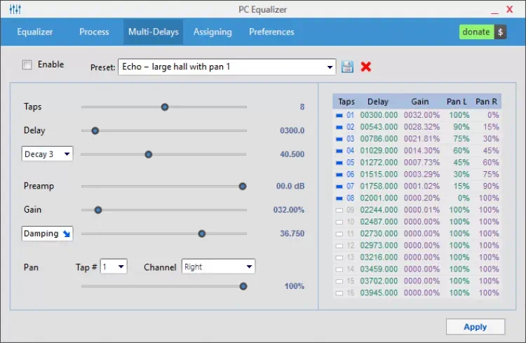 Работа с PC Equalizer