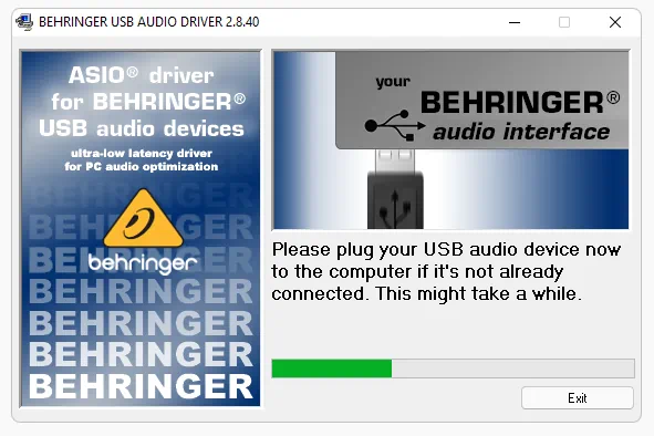 Установка драйвера Behringer U-PHORIA UM2