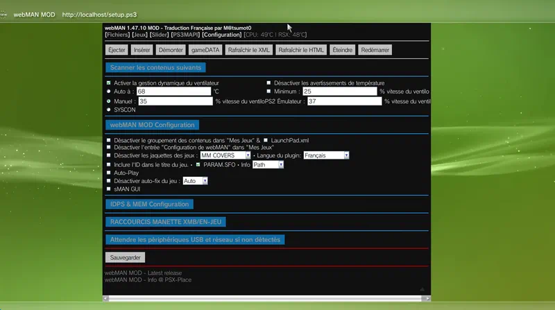 Приложение webMAN MOD
