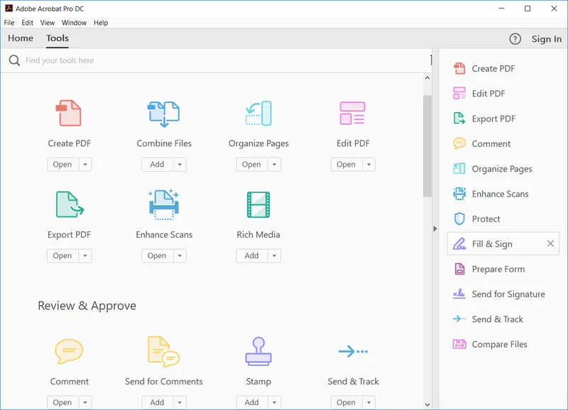 Программа Adobe Acrobat Pro DC