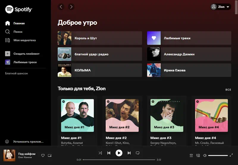 Программа Spotify