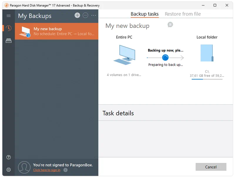 Программа Paragon Hard Disk Manager
