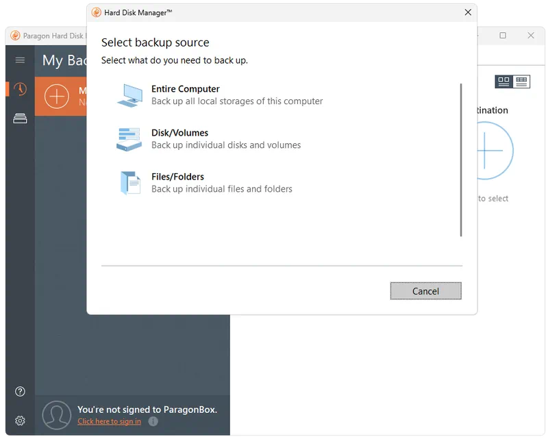 Работа с Paragon Hard Disk Manager