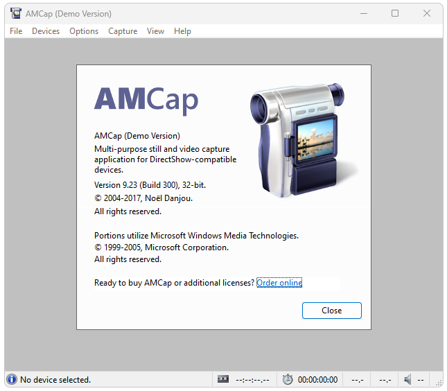 О программе AMCap