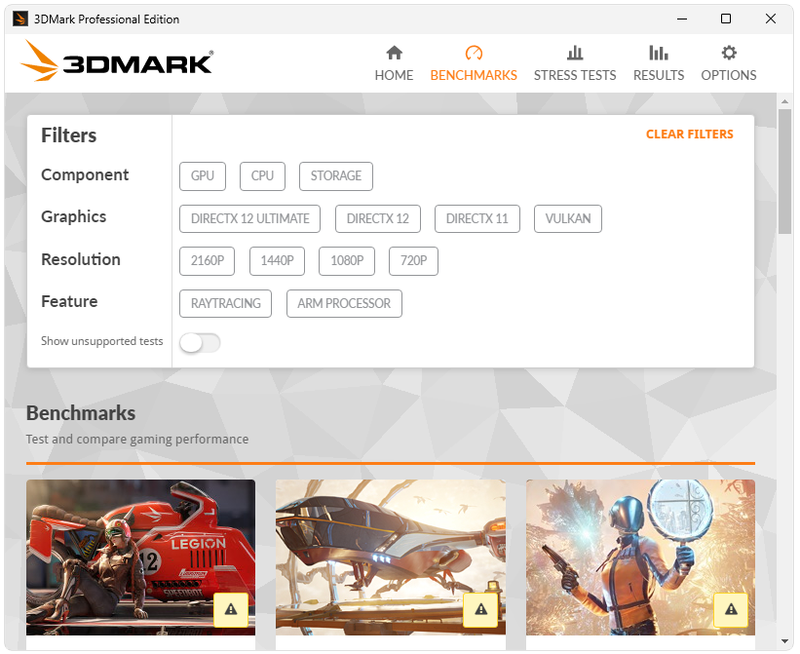 Работа с Futuremark 3DMark