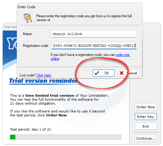 Активация Your Uninstaller