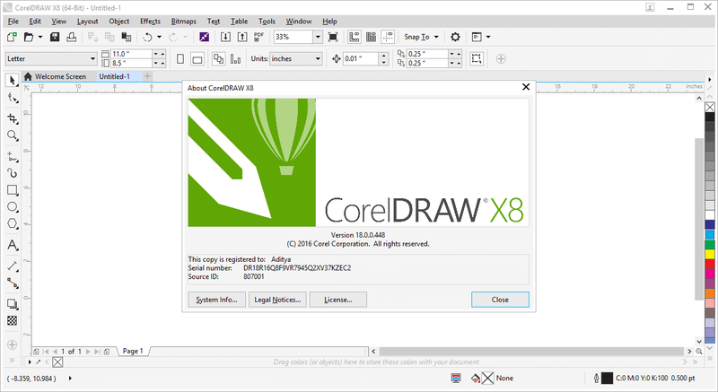 Работа с Coreldraw Graphics Suite X8