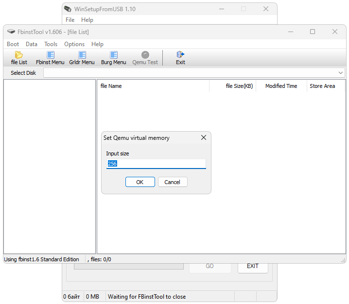 Работа с WinSetupFromUSB