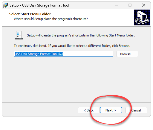 Установка HP USB Disk Storage Format Tool
