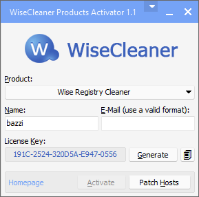 Активация Wise Registry Cleaner