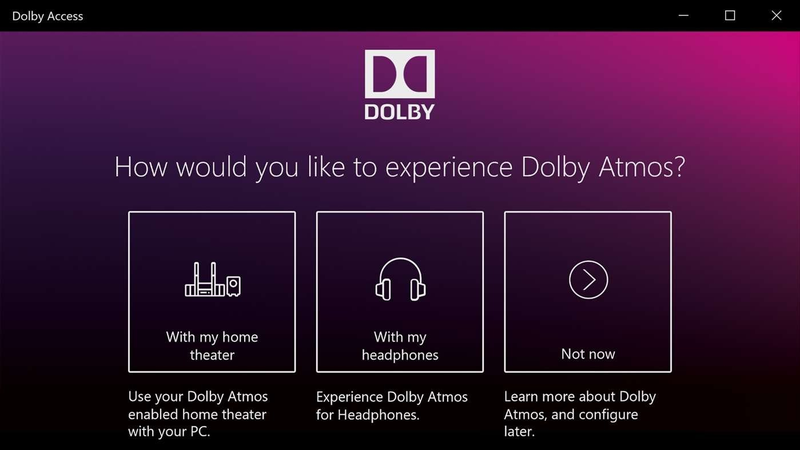 Программа Dolby Access
