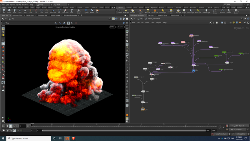 Работа с Sidefx Houdini Fx