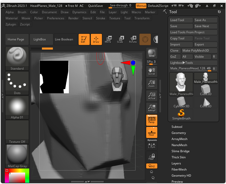Работа с Zbrush