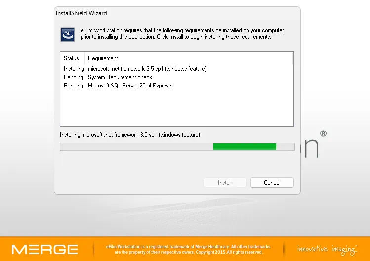 Установка Efilm Lite