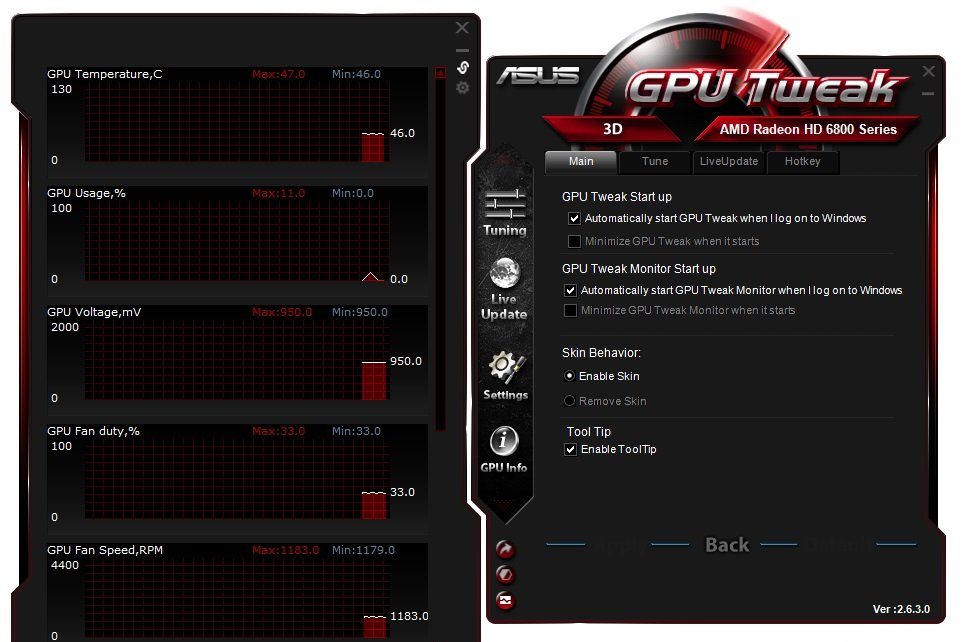 Работа с Asus Gpu Tweak