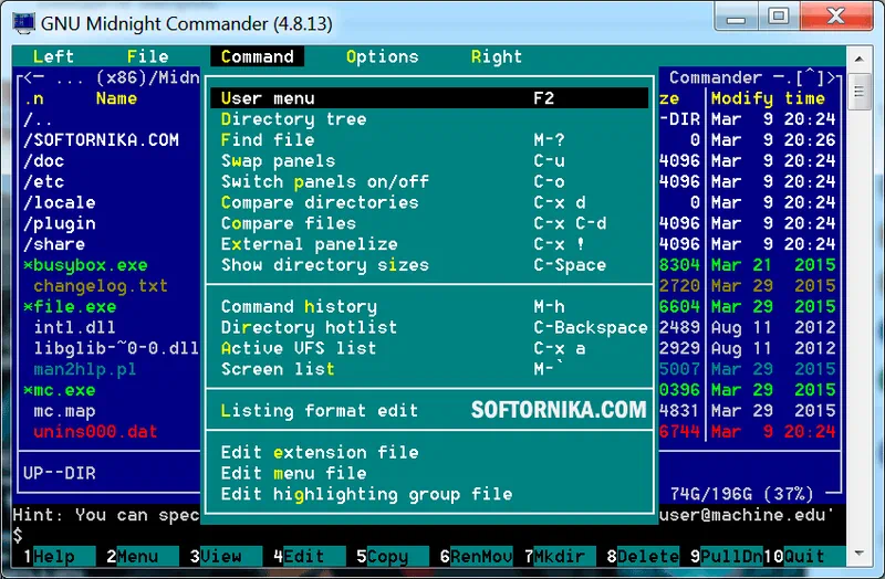 Программа Midnight Commander